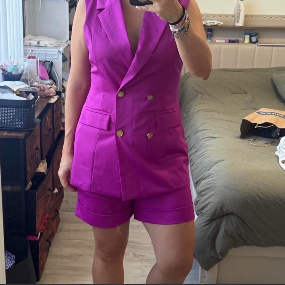 Others Follow Women's High Waist Shorts in Vibrant Purple